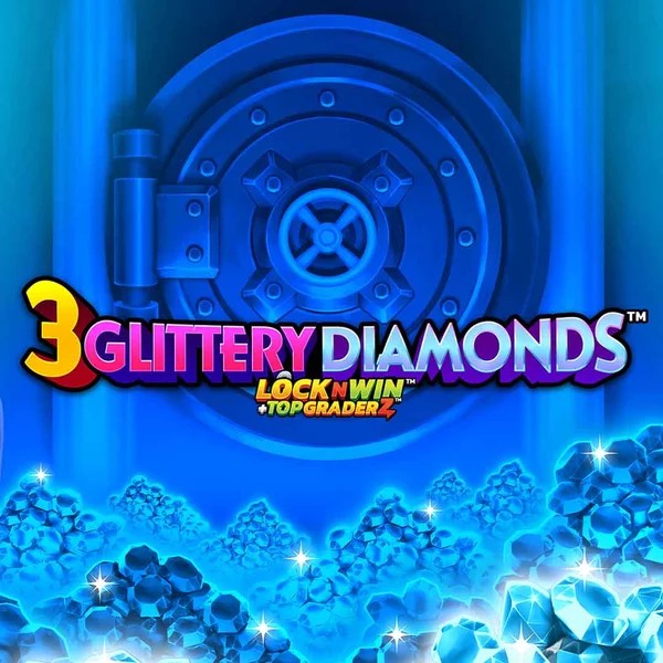 3 Glittery Diamonds slot visual from PearFiction Studios available on voodoocasino.eu.com