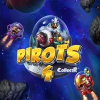 Slots logo of Pirots 4 from ELK Studios at VooDoo Casino